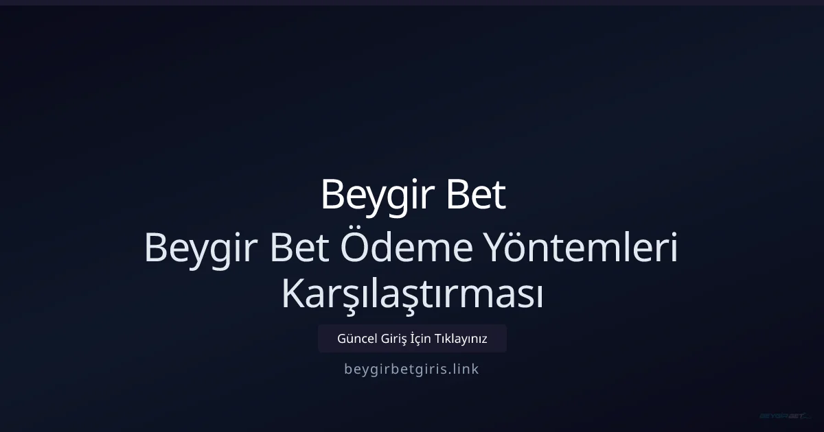 2026 İçin Beygir Bet Ödeme Seçenekleri: Kılavuz ve Karşılaştırma - Beygir Bet rehber görseli